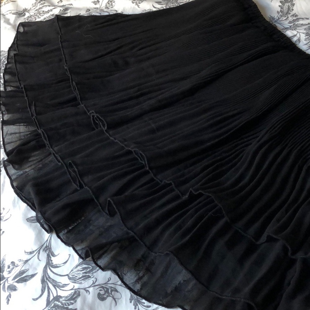 Black mini skirt